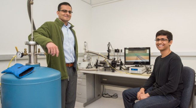 Ali Javey professzor és Sujay Desai. Fotó: Marilyn Chung/Berkeley Lab