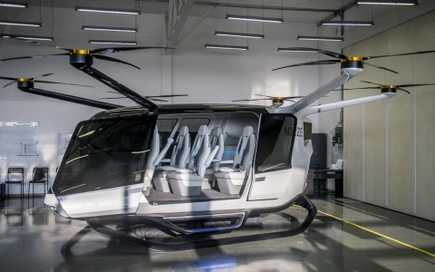 A Genevation Aircraft hidrogéncella-meghajtású, fejlesztés alatt álló drónja. Fotó: Ujvári Sándor, MTI