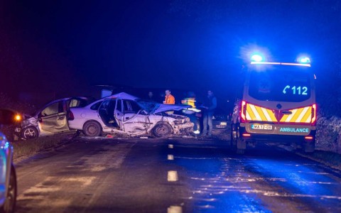 Halálos baleset Jakabszálláson. Fotó: Donka Ferenc
