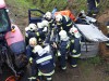 Traktor és személygépkocsi ütközött  pénteken Nemesapáti közelében. Fotó: OKF