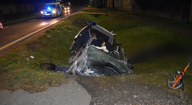 Halálos baleset történt Kaposfőnél. Rendőrségi felvétel