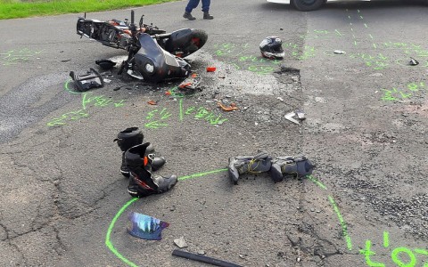 Örkénynél is azonnal meghalt a motoros. Fotó: Donka Ferenc